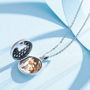 Plata de Ley 925 de la abeja de la miel personalizado diy personalizado foto medallón COLLAR COLGANTE - Product Image 2