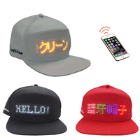Casquette LED réglable personnalisable pour soirées et clubs, casquette de baseball à 6 panneaux avec éclairage LED multilingue, style sportif, image promotionnelle