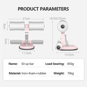 MKAS Home Gym Workout Equipo de <span class=keywords><strong>ejercicio</strong></span> Ventosa <span class=keywords><strong>fija</strong></span> Sit Assist Bar Floor Abdominal Training Sports Sit Up Assist Bar - Product Image 2