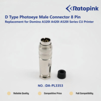 Connecteur mâle Photoeye de type D DA-PL3353 à 8 broches, remplacement pour imprimante CIJ Domino A320I A420I A520I