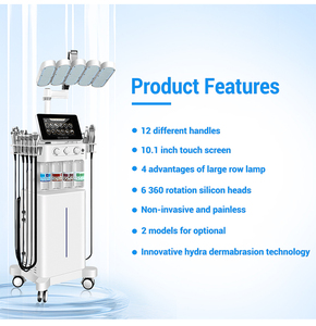 Máquina Profesional de Cuidado Facial 12 en 1 Multidimensional para Eliminar Puntos Negros, Hidrodermoabrasión con Rotación de Vórtice de 360° - Product Image 3