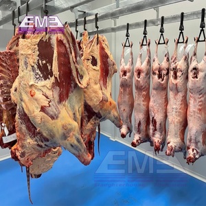 Rail professionnel de viande d'équipement de maison d'abattage de machine de vache avec des crochets d'abattoir pour l'usine de boucher de boeuf <span class=keywords><strong>Halal</strong></span> afrique - Product Image 6