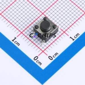 BX-TS-26-665TT Tactile Switch SMD-4P,6x6mm Switch Single Pole Single Throw Round Button 2.6N Vertical Mount - Product Image 1