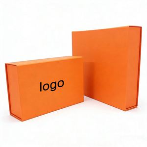 Caja de Regalo de Cartón Naranja Personalizable Directo de Fábrica, Diseño Gratuito, Resistente, Ideal para Empaque de Ropa y Accesorios de Lujo - Product Image 2