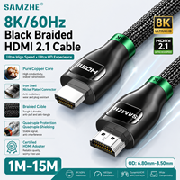 Cable HDMI V2.1 SAMZHE 8K, 48Gbps, 8K/60Hz, 4K/240Hz, HDR10, eARC, Dolby Vision para Juegos/Cine en Casa, TV, Laptop, Proyector, PS5