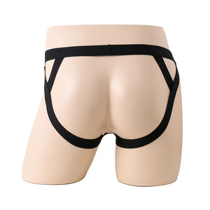 Tanga Sexy para Hombre, Color Negro, Elástica, con Aberturas y Anillo, Estimulación para Adultos, Otoño 2023, Ocasión Especial - Product Image 2