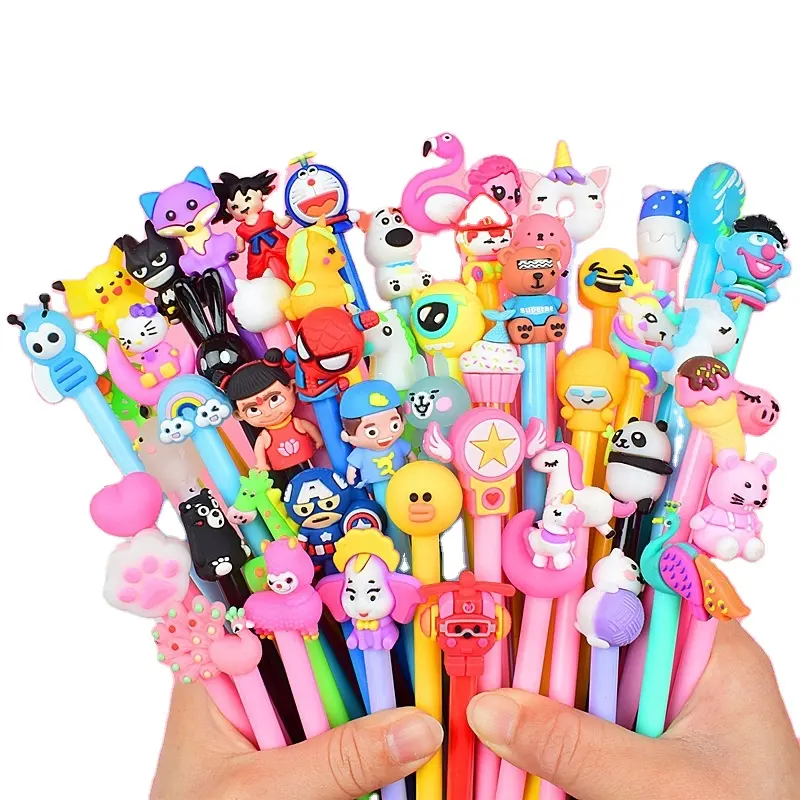 Mini Schattige Cartoon 0.5Mm Olie Inkt Gel Pen Set Student School Benodigdheden Neutrale Pen Plastic Promotionele Gel Pen