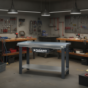 Fasano Tools Workbench 129 D1.5 Steel Top With <b>Drawer</b> And Shelf For <b>Workshop</b> Use - Product Image 3