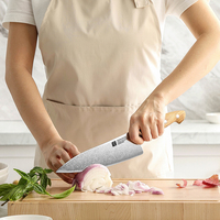 XINZUO Sharp Couverts Unique Sparkling Burst Pattern 10Cr Composite Steel Couteau de chef de cuisine avec manche en bois d'olivier de qualité supérieure Nouveau