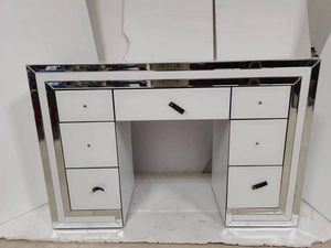 Di qualità superiore di lusso sette cassettiere illuminato moderno rovere vanità tavolo per camera da letto appartamento bagno su misura cina - Product Image 4