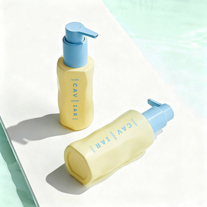 Trending Creative Wave PET Shampoo <b>Bottle</b> Lotion <b>Pump</b> <b>Bottle</b> Shower Gel <b>Bottle</b> Custom Color Packaging 100 200 250ml - Product Image 3