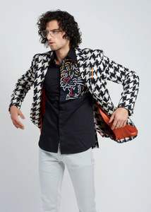 Último diseñador Oficina Vestido Blazer Ajuste regular Tallas grandes Opciones Un solo pecho Dos botones Manga Traje Muesca Solapa Impermeable - Product Image 3