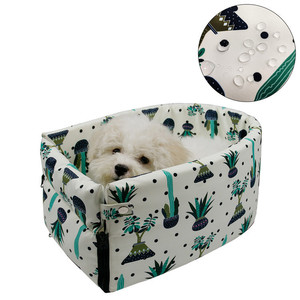 Asiento de coche para perros con estampado de cactus, cama impermeable para mascotas, funda para el asiento trasero para perros pequeños - Product Image 4