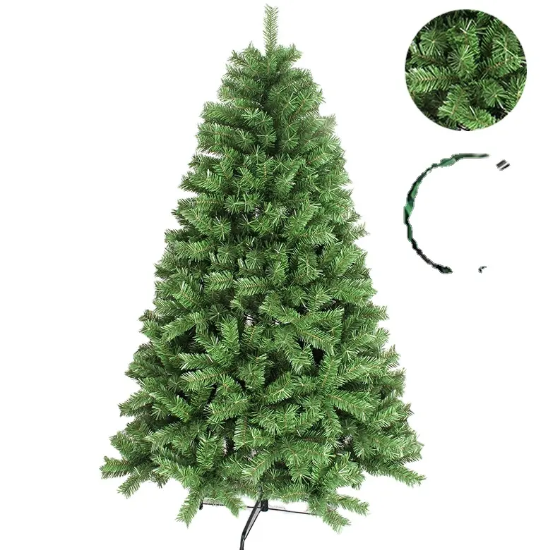 Premium Artificial Articled Parcialmente Neve Flocked Pine Christmas Tree com Bagas Vermelhas