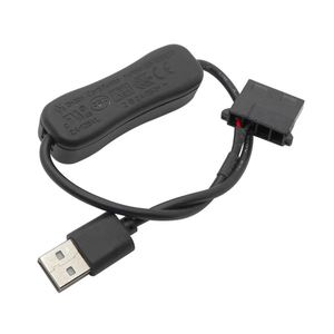 USB a gran Molex de 4 pines interruptor de línea de Cable de alimentación del ventilador de caja de la computadora adaptador de Cable 12V 4Pin hembra a 5V USB macho adaptador de Cable USB - Product Image 4