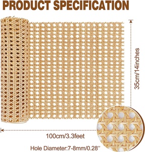 Rouleau de rotin synthétique économique de bonne qualité, rouleau de sangle de canne en rotin naturel, vente en gros pour meubles d'extérieur en rotin - Product Image 4