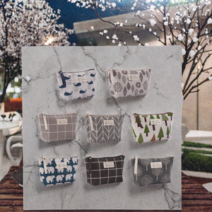 Multi-Functional Canvas Zipper Pouch Card Key and <b>Coin</b> Purse with Fashion Style Mobile Phone and Cosmetic Storage <b>Bag</b> - Product Image 2