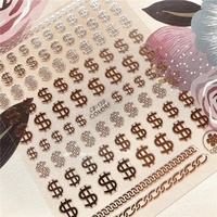 Autocollants d'ongles Gel 3D, étiquette en forme de Dollar, nouveau Design, meilleure vente,