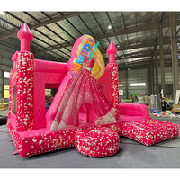 Château gonflable à thème princesse, château gonflable commercial d'extérieur avec toboggan, combo de jeux gonflables pour location de fête