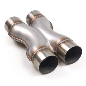 Diviseur d'échappement à double entrée/sortie en acier inoxydable de 2.5 "X Pipe Joiner Section Crossover - Product Image 3
