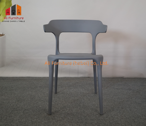 Fauteuil monobloc moderne et coloré en PP avec design épuré et accoudoirs colorés, chaise de salle à manger minimaliste pour la maison, le café et le bureau - Product Image 3