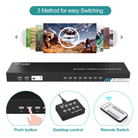 4K 30Hz 8 Port untuk KVM Switch dengan Kabel (Upgrade 2-in-1) MT-VIKI 1U Rackmount KVM Switcher Console Tersedia