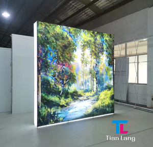 ขายร้อนใหม่ล่าสุด 10x10 งานแสดงสินค้าบูธจอแสดงผล Backlit ฉากหลัง Fast สร้างแบบพกพานิทรรศการ LED Pop up จอแสดงผลบูธ - Product Image 3