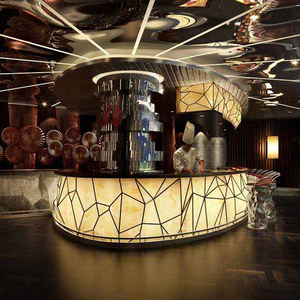 Nhà Cung Cấp Được Xác Minh Đồ Nội Thất Sang Trọng Nhà Hàng Quầy <span class=keywords><strong>Bar</strong></span> Nhà Bếp Với Ghế Đẩu Và Ghế - Product Image 1