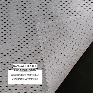 Tela deportiva de poliéster 100% 260gsm 160cm diseño entrelazado para camisetas suaves Jacquard y patrón para niñas - Product Image 1