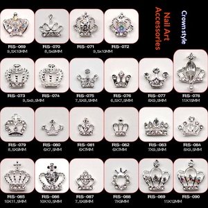 Paso Sico Estilo Japonés, Novedad para Celebridades de Internet, Adorno de Uñas de Aleación con Zirconia y Diamantes, Venta al por Mayor, DIY, Corona, Diamantes de Imitación, Pegatina para Uñas - Product Image 1