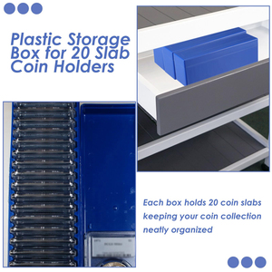 Caja de Almacenamiento Redonda Moderna de Plástico Moldeado por Inyección para Estuches de Monedas Graduadas y Soportes de 20 Láminas - Product Image 4