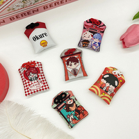 Sac porte-bonheur brodé OMaMori personnalisé avec motif bouddhiste, 100% polyester, cadeau de bénédiction japonais en stock