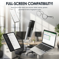 Kit de Limpieza de Pantalla Portátil, Líquido de Limpieza de 10 ml, Paño de Microfibra, Fórmula Antibacteriana para Carcasas de PC, Apto para Todos los Dispositivos
