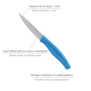 Coltello da cucina Nuuk, lama in acciaio inossidabile, 9 cm, blu (1 unità) - Product Image 4