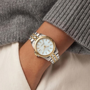 OEM ODM custom stainless steel watch nh35 Automatic Two Tone MOP Mother of Pearl Dial Elegant Men's wristwatch manufacturer - Product Image 2