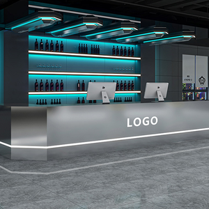 Comptoir en acier inoxydable sur mesure Meuble <span class=keywords><strong>de</strong></span> magasin <span class=keywords><strong>de</strong></span> confiserie et café <span class=keywords><strong>Boulangerie</strong></span> Vitrine <span class=keywords><strong>de</strong></span> magasin Comptoir <span class=keywords><strong>de</strong></span> bar en marbre design pour café - Product Image 2