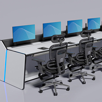 Console de travail pour opérateur de centre de contrôle de sécurité CCTV 911, mobilier de bureau design