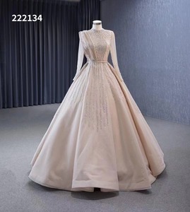 Feishiluo müslüman akşam balo Ballgown kız için yüksek boyun moda abiye giyim elbiseler - Product Image 1