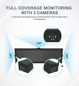 Caméra extérieure solaire avec batterie intégrée de grande capacité, 3 objectifs, réseau 4G - Product Image 3