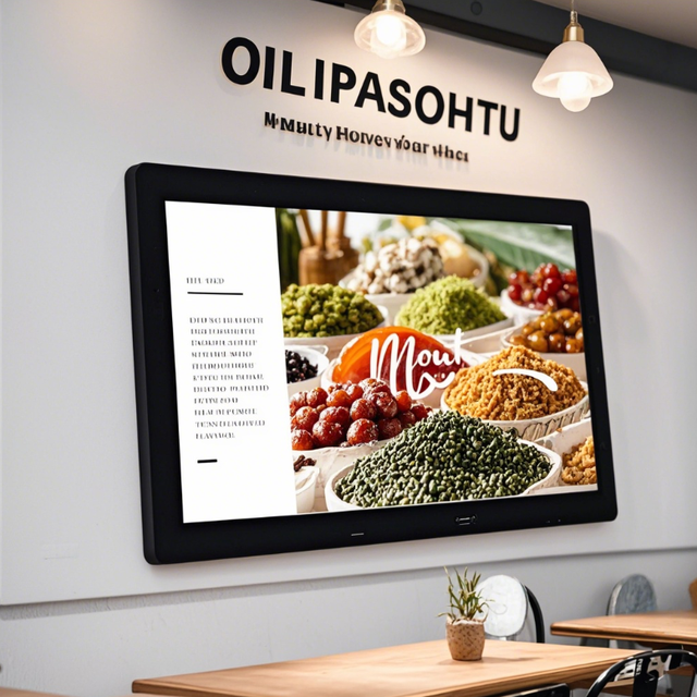 13.3" Android Tablet Digital Menu Board Touch Screen Wall Mount WiFi/4G Business Self-Service Restaurant Ordering System