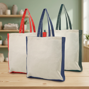 Bolsa de Tela de Algodón Ecológica Personalizada Premium para Promociones, con su Logotipo Impreso, Diseño a Color, Base y Laterales Reforzados, y Asa - Product Image 1