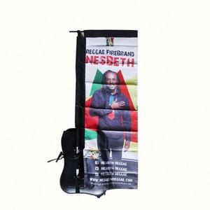 ธงแบนเนอร์รูปหยดน้ำแบบสะพายหลังคุณภาพสูง OEM ขนาดมาตรฐาน  ปรับแต่งได้ - Product Image 4