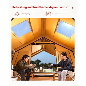 Inflatable <b>2</b> <b>Rooms</b> 1 Hall Family Camping <b>Tent</b> Heavy Duty Oxford Cloth Rain & Spacious for Self-Drive Trip Outdoor <b>Tent</b> 027 Spaci - Product Image 6