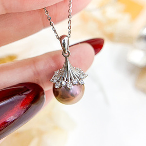 S925 Silver DIY Pearl Accessories Fashion Silver <b>Jewelry</b> Ear Buckle with 8-12mm Round Beads Empty Stand <b>Fine</b> <b>Jewelry</b> <b>Sets</b> 21575 - Product Image 2