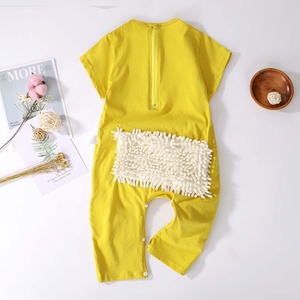 Traje de Verano Delgado para Bebés <span class=keywords><strong>Dudu</strong></span>, de Manga Corta, Diseño Unisex, 100% Algodón, para Limpiar el Suelo y Prevenir la Suciedad - Product Image 2
