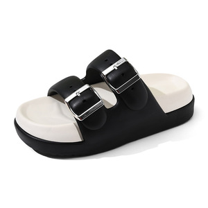 Sandalias Birken de Moda para Mujer, con Plataforma, Casuales, Suaves, Antideslizantes, con Suela de EVA, en Blanco, Negro, Rosa, Marrón, Punta Redonda - Product Image 5