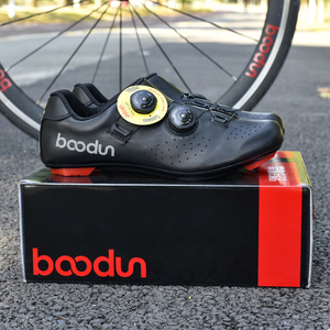 Chaussures de cyclisme Bodun Road, semelle extérieure en nylon, cuir noir réfléchissant pour la conduite nocturne - Product Image 2