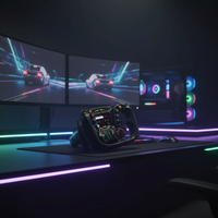Volant de course MOZA ESSENZA SCV12 avec 72 entrées programmables, interface utilisateur personnalisée, éclairage RGB RPM pour base MOZA DD PC