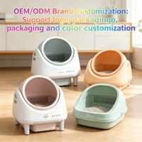 IRYDOOZE Boîte à litière pour chat intelligente automatique désodorisante conception ouverte grande grande toilette pour chat autonettoyante silencieuse intelligente