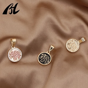 Collar con colgante de elefante chapado en oro de 18 quilates, joyería con abalorio de Animal bonito con patrón personalizable, Material de cobre de aleación de alta calidad - Product Image 6